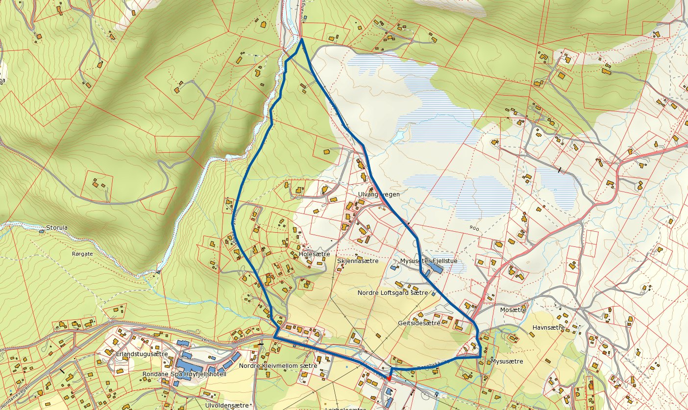 Ulafossen Mysuseter Kart